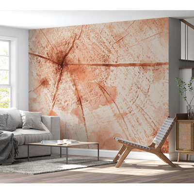 Murale pelez et collez - coffre rose