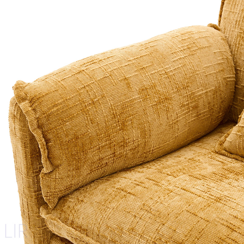 Canapé modulaire surdimensionné Boneless, Chenille jaune