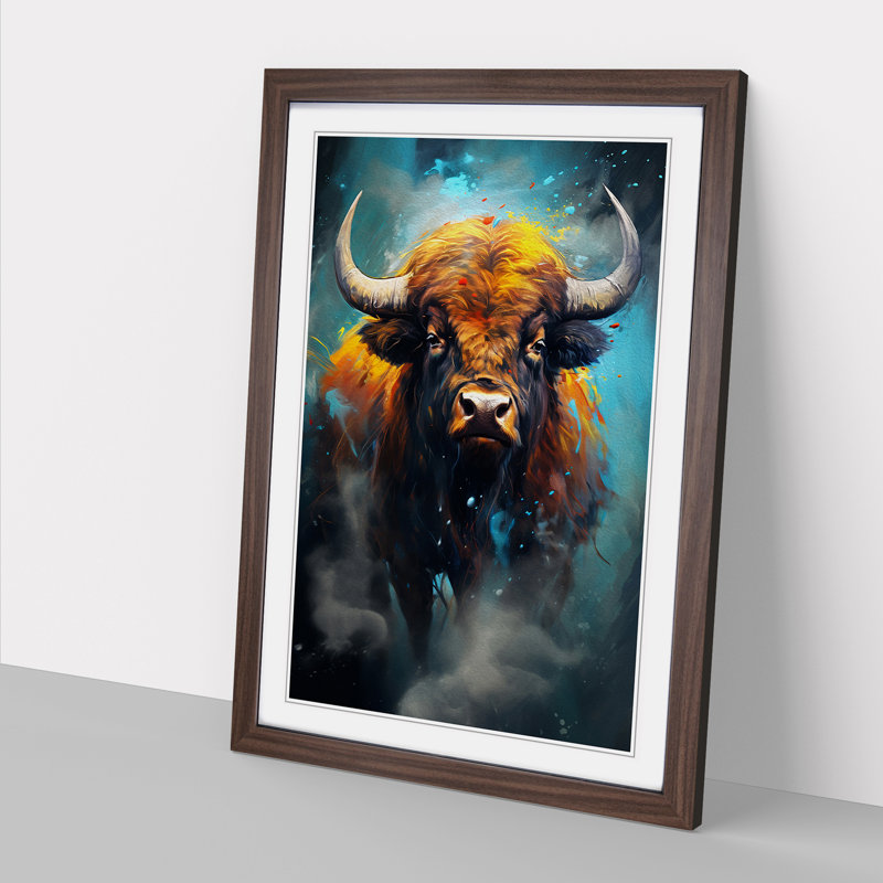 Buffalo Digital - Single Picture Frame Print on Wood, Walnut, 34cm H x 25cm W x 2cm D