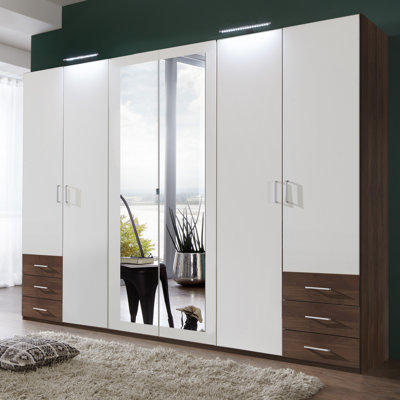 Adrik 6 Door Manufactured Wood Wardrobe