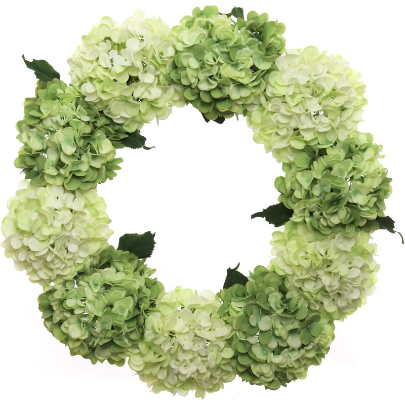 24" Magenta Green Hydrangea Wreath