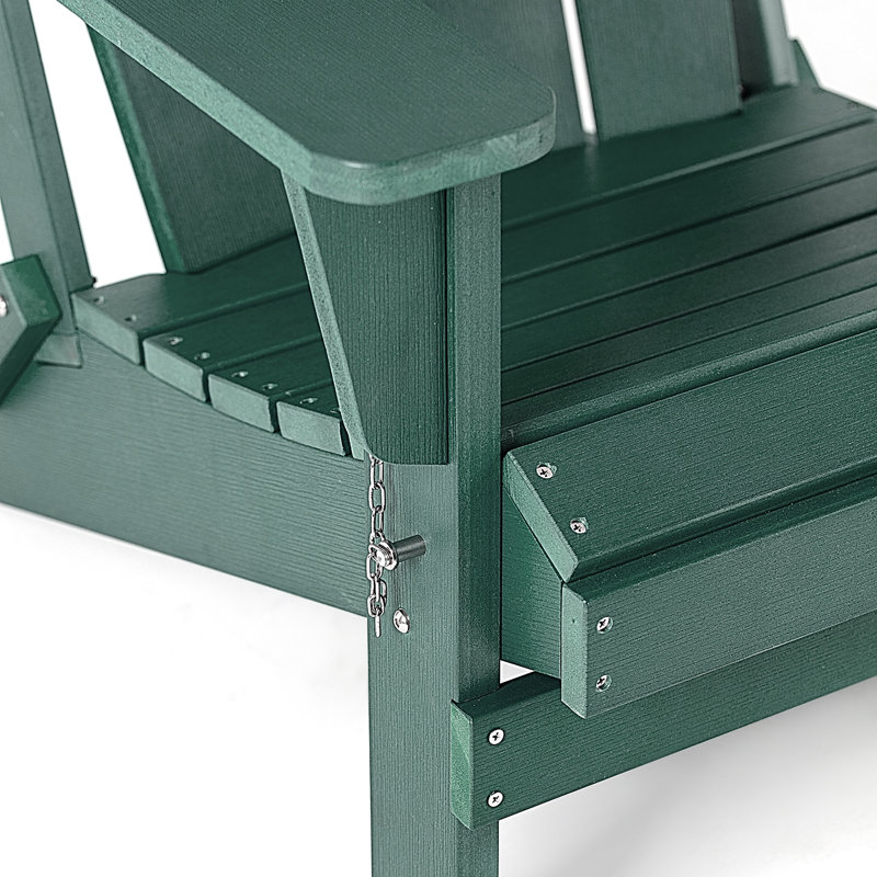 Chaise Adirondack pliante en plastique Hyginos, Vert