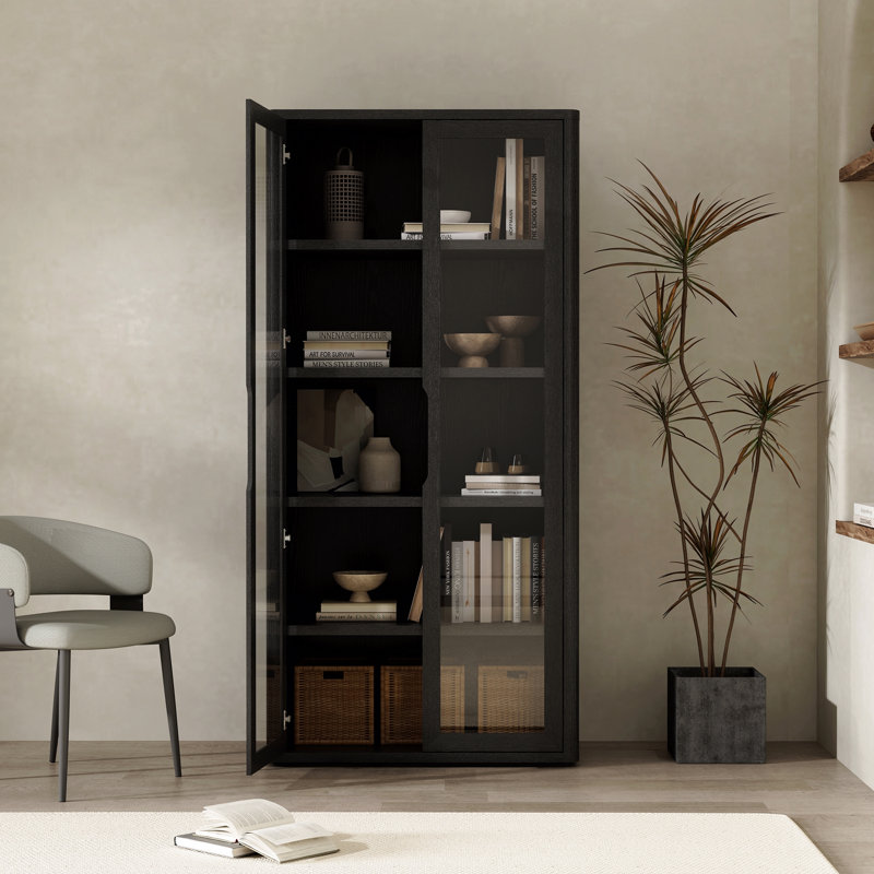 Bibliothèque 38 ", Noir, H 79 po x l 38 po x P 18,1 po