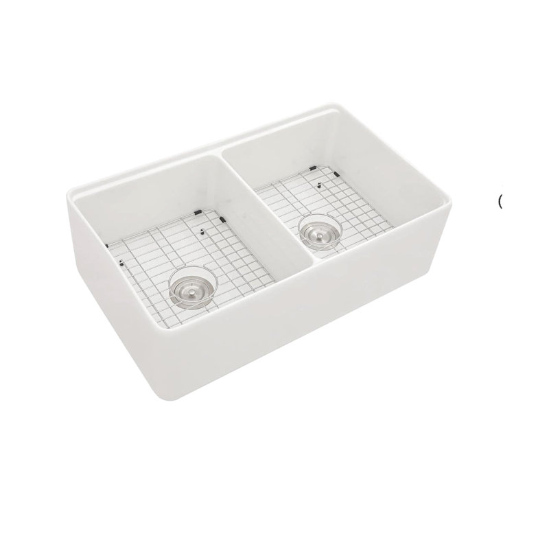 Évier de cuisine à double cuve en céramique durable et polyvalent pour une cuisson efficace