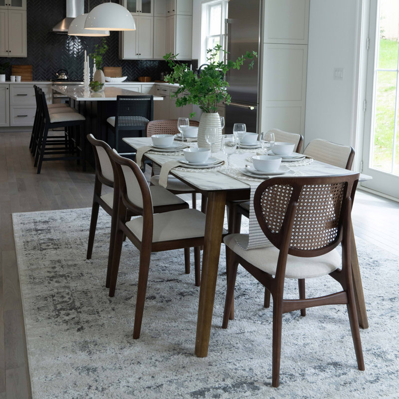 Chloe Upholstered Dining Chair, Nogal