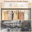 Portant portatif robuste avec roulettes et tablettes verrouillables, rangement sans effort-293184889