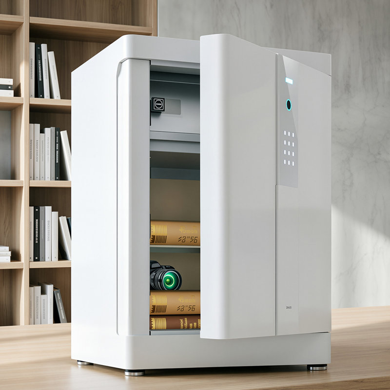 Armoire blanche 16,14 po avec empreintes digitales