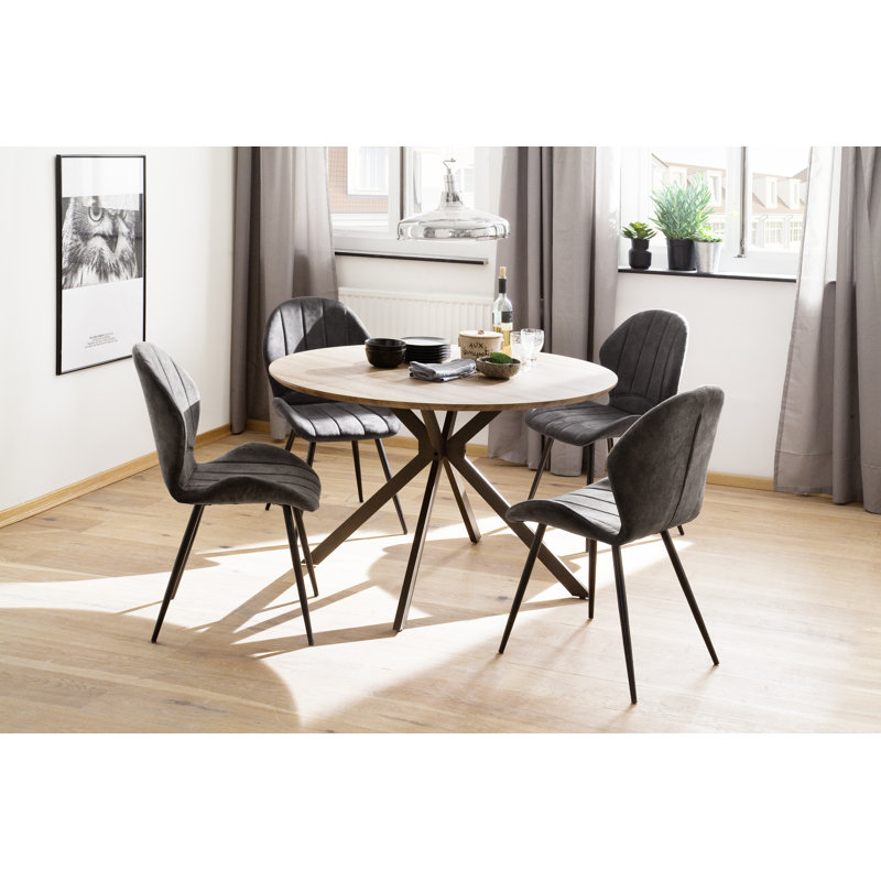 Callaghan Round Solid Wood Base Dining Table