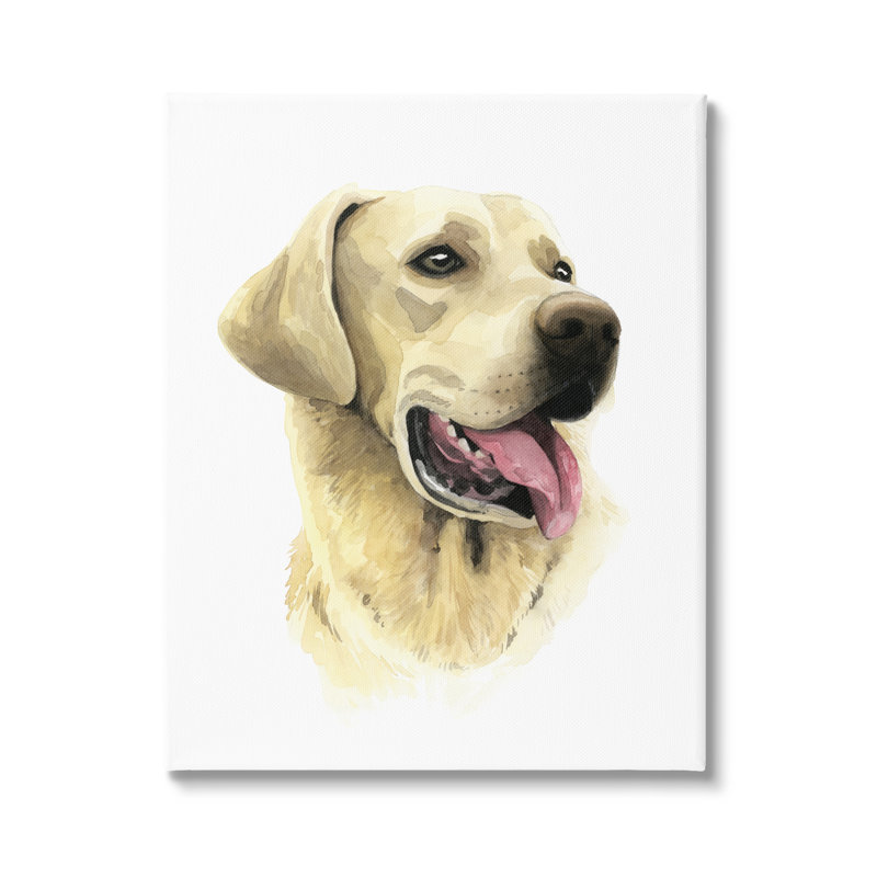 Labrador Retriever énergique, Plaque murale, H 36 po x l 48 po