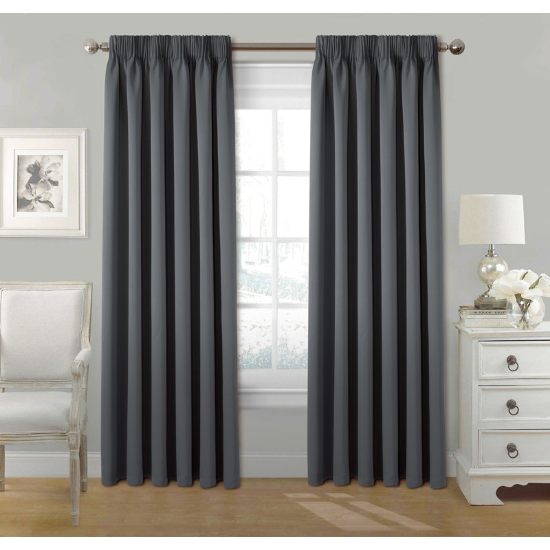 Desmariah Blackout Pair, Black, Width 117 x Drop 229cm