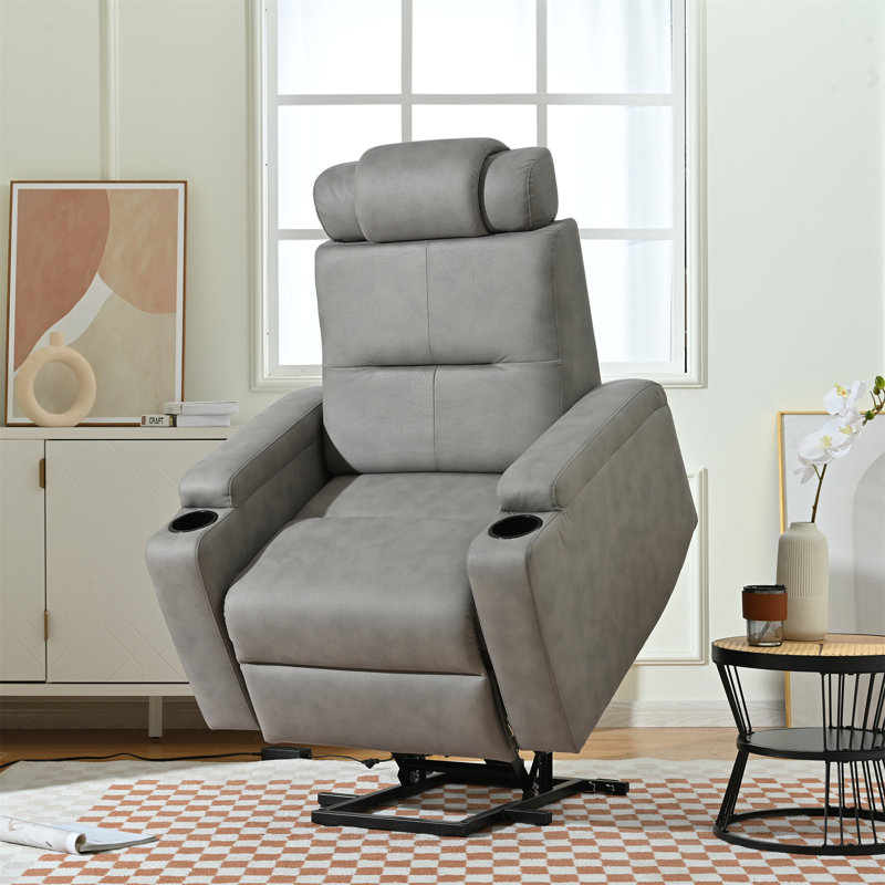 Fauteuil inclinable électrique lève-personne Orrum, 100 % polyester gris clair