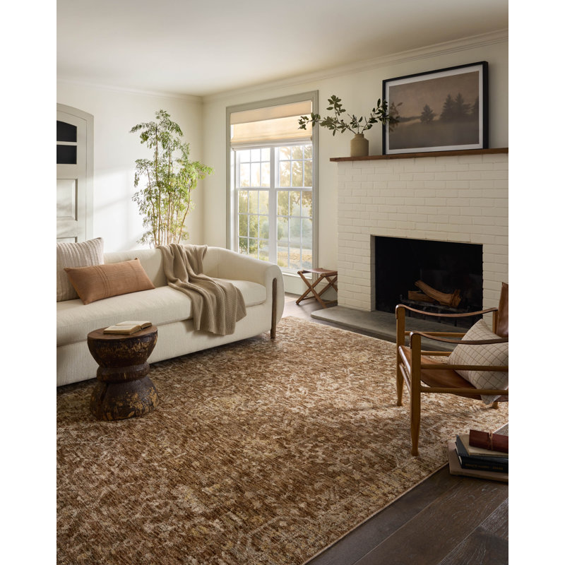 Magnolia Home by Joanna Gaines x Loloi Junie Clay / Natural Area Rug, Rectangle 5'3" x 7'6"