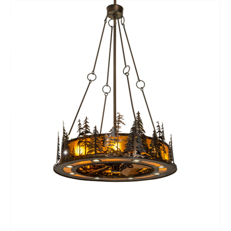 Tall Pines LED Downrod Ceiling Fan