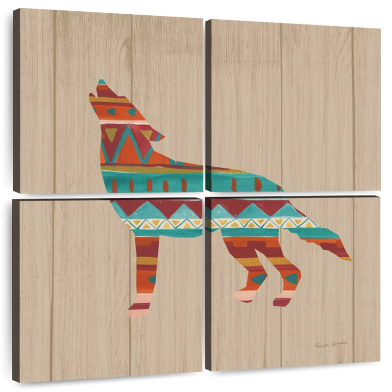 Brampt Southwestern Vibes II sur noyer, H 32 po x l 32 po