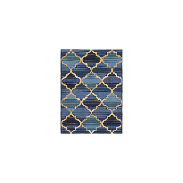 Tapis intérieur / extérieur bleu Alice