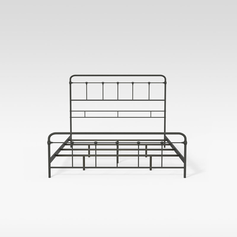 Gillam Industrial Metal Snap Assembled Bed Frame, Full