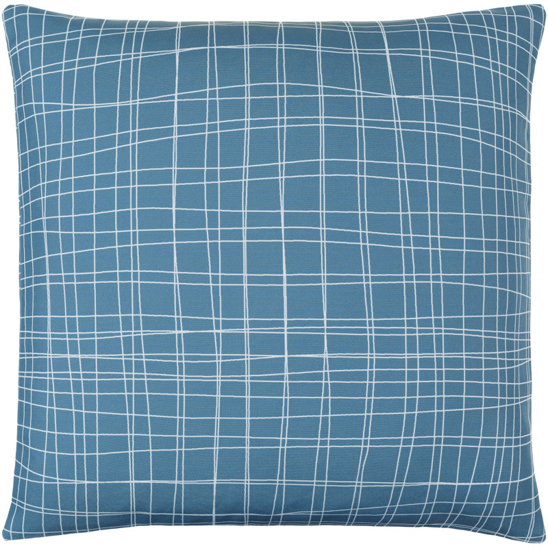 Fuselier Accent Throw Pillow Cover, 18"H x 18"W, Pillow Cover Only - No Insert, Gray/White