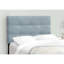 Lit simple avec housse en velours bleu et rembourrage en mousse pour un cadre confortable Taille pieds en plastique noir