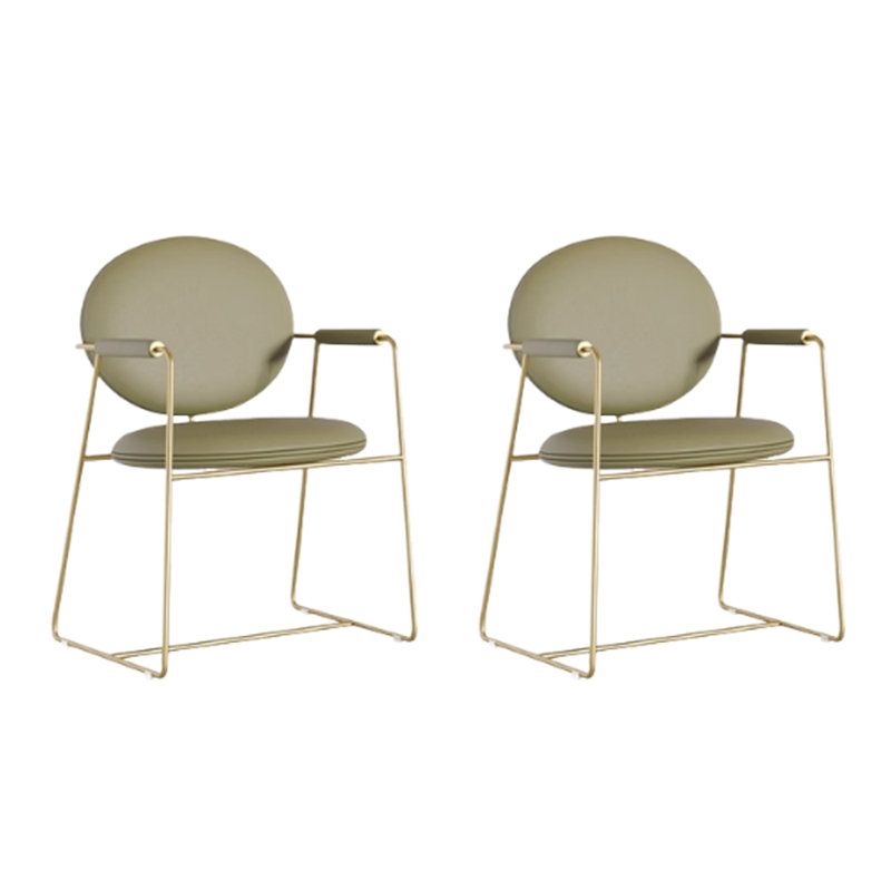 Chaises en similicuir de style moderne et décontracté, Vert