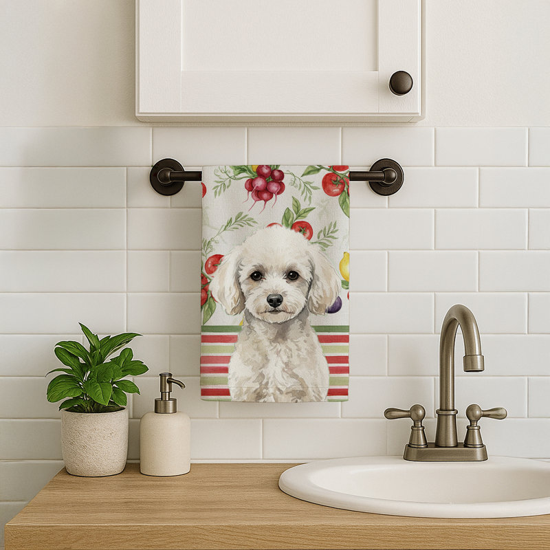 Serviette de cuisine Toy, Toy White Poodle