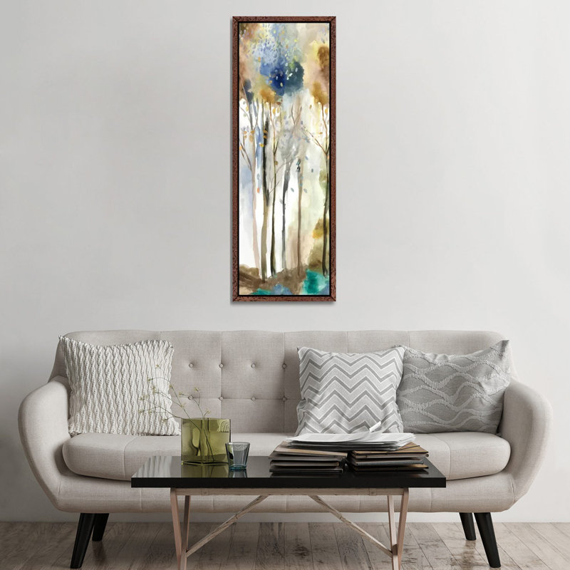 Standing Tall III by Allison Pearce - Painting on Canvas, 30.48 cm H x 91.44 cm W, Classic Brown Wood Framed Canvas