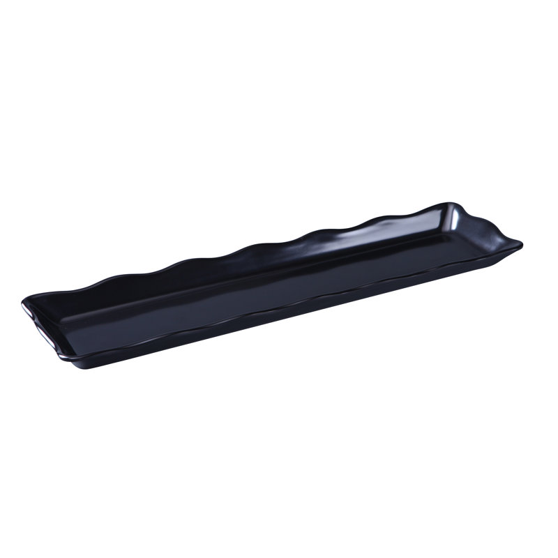 Plateau en mélamine Deli Collection Deli, L 19 po x l 5,25 po x H 1 po, Noir
