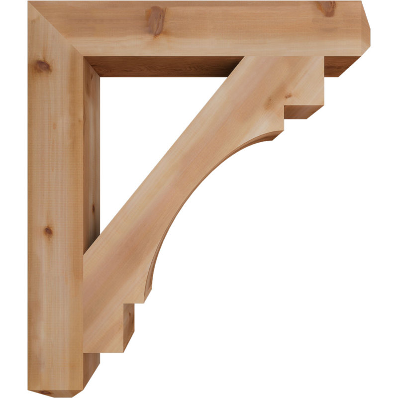 Support lisse Merced Craftsman, Cèdre rouge, H 44 po x l 5,5 po x P 38 po