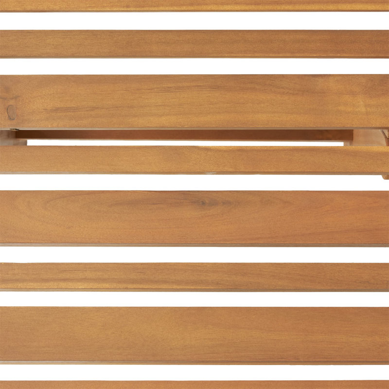 Chaise longue pliante en bois d'acacia - utilisation à l'extérieur / patio, sans assemblage, Patine brune