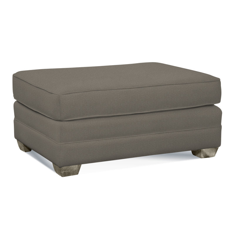 Bedford Upholstered Ottoman, Gray Sugar Performance; 0863-84, Mineral