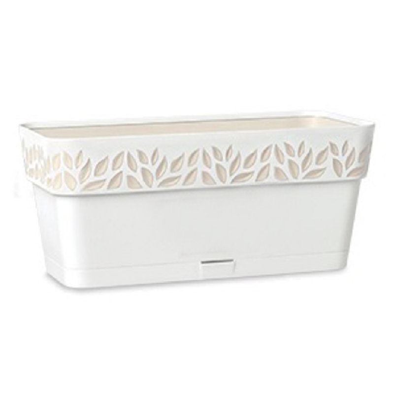 Boîte à fleurs en résine Kainan, Blanc