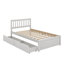 Lit plateforme simple en bois avec tiroirs