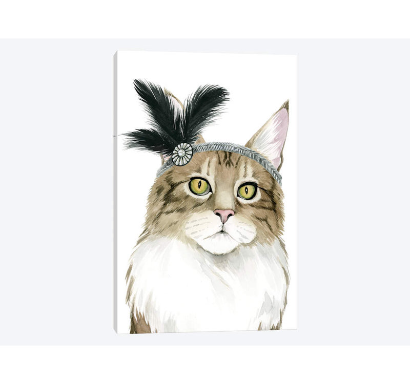 « downton cat iv », reproduction d’impression sur toile, H 40 po x l 26 po x P 1,5 po, Toile tendue, Pas de tapis