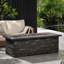 56" Outdoor 40,000 Fire Pit, Rectangular Concrete, Stone Pattern, Lightweight, No Assembly, 18.55 In. Height, 107.2 Lb Weight, 55.71 Depth Concrete Pit With , Rectangular, Assembly Required, 26.01