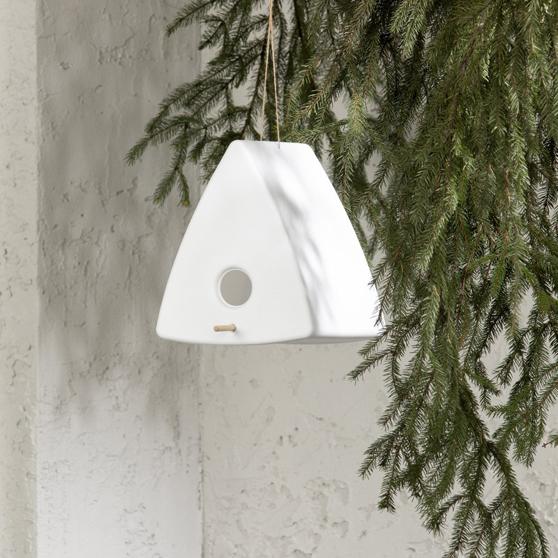 Maison d'oiseaux décorative Dalya, Blanc
