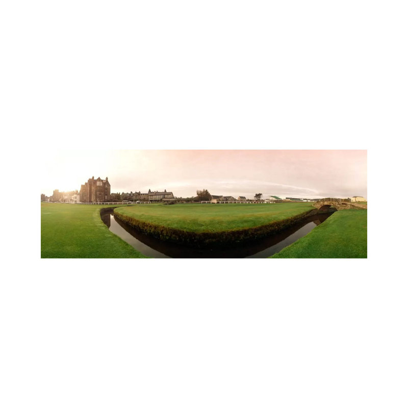 Ground Level View Of Swilcan Bridge & Burn, Old Course, The Royal And Ancient Golf Club Of St. Andrews, Fife, Scotland by Panoramic Images - Wrapped Canvas Panoramic Gallery-Wrapped Canvas Giclée