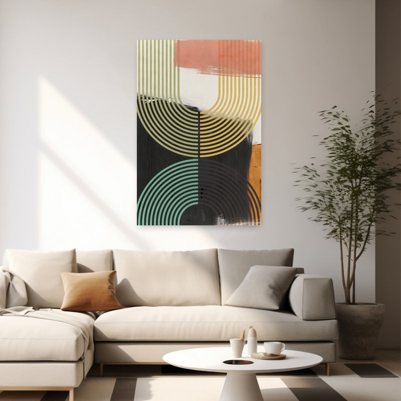 «Bolded II», art géométrique abstrait moderne, H 60 po x l 40 po