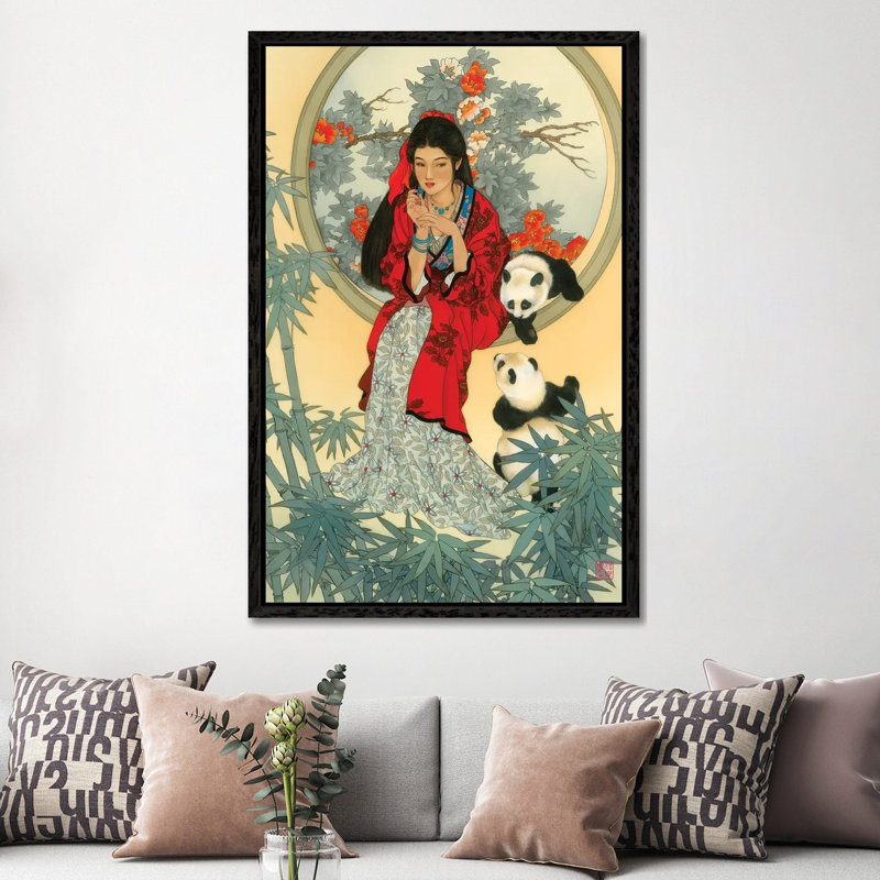 Mystical Kingdom - Painting on Canvas, Black Framed, 152.5 cm H x 101.5 cm W
