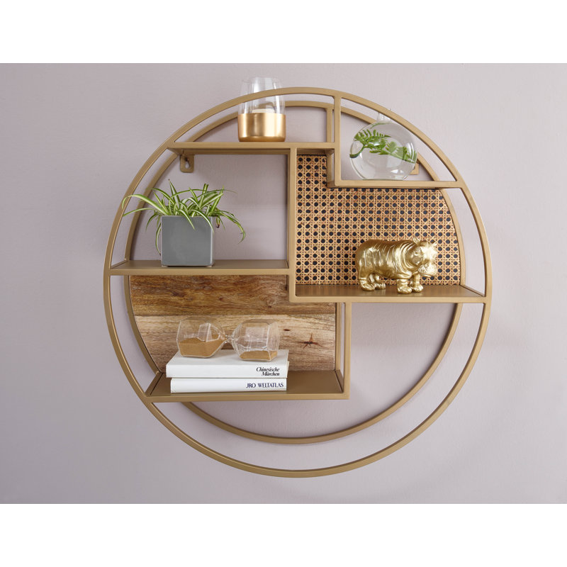 Vanscoy 5 Piece Circle Floating Shelf