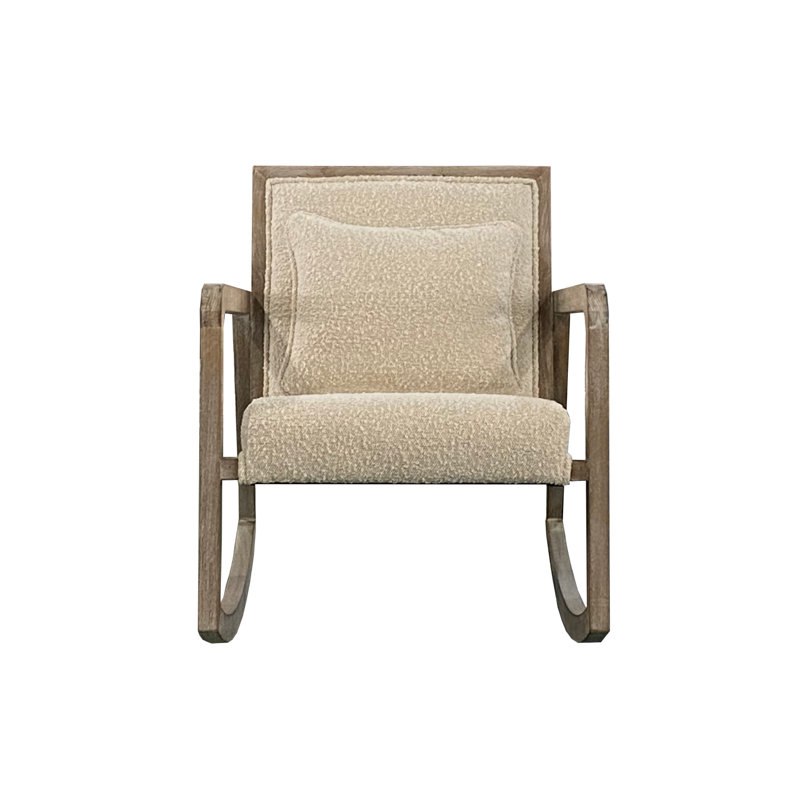 Jed Rocking Chair, Brown/White