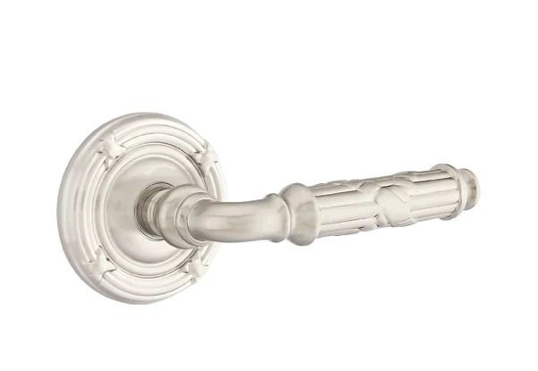 Mortaise intérieure Emtek avec ruban et roseau et levier de ruban et roseau, Gauche, Nickel satiné