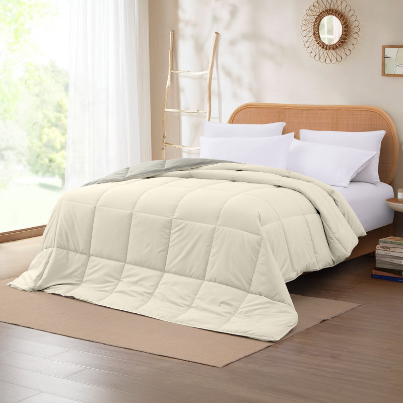 Modern Threads Sanctuary by PCT Down Alternative Microfiber Quilted Reversible Comforter & Duvet Insert - Soft, Comfortable Alternative to Goose Down - Bedding for All Seasons