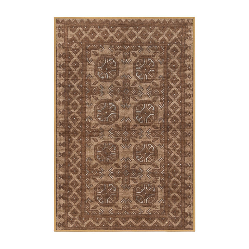 Tapis brun/gris traditionnel Elka, Rectangle 8 pi x 12 pi