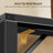 Extra Long Console Table Farmhouse Behind Couch Sofa Partner, Industrial Style with Metal Accents and Triangular Supports-588760184-588760189