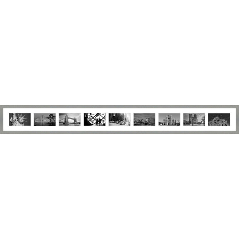 Kyzar Wood Picture Frame with Mat, Light Grey, 10 x 15 cm