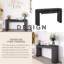 Console sophistiquée avec placage de pin et rayures verticales-1701723727