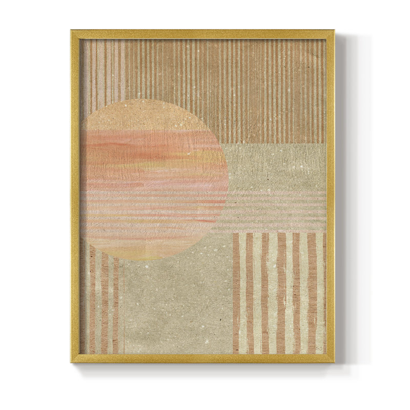 Adobe Sunrise I, reproduction encadrée - bois massif, Or, H 14 po x l 11 po
