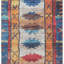 Tapis intérieur tribal lavable bleu marine et cuivre 3 pi x 5 pi