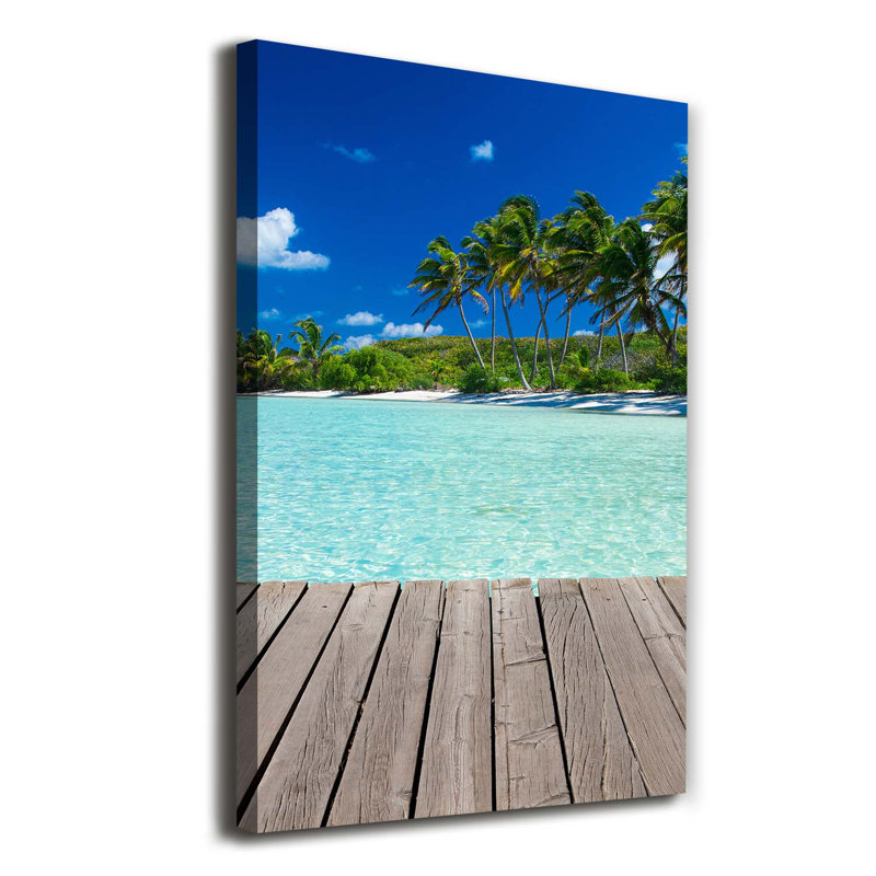 Tropical Beach - Wrapped Canvas Print