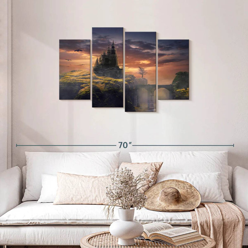 Lilie Castle Fantasy Landscape, 27" H x 43" W