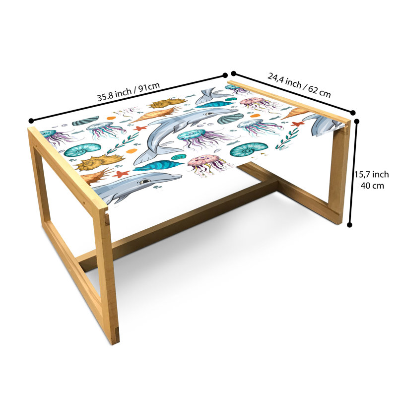 Isborne Sled Coffee Table, 40cm H x 91cm W x 62cm D